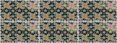 Küçük çiçekte güzel bir desen. Küçük renkli çiçekler. Kusursuz. Çiçekli yaz çiçekleri. Moda baskıları için zarif bir şablon. Motley illüstrasyonu.