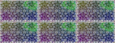 Raster illüstrasyonu. Düz Çiçek Elementleri Tasarımı. Renkli çiçek buketi suluboya. Renkli Bahar Teması Kusursuz Arkaplan.