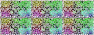 Renkli Bahar Temalı Kusursuz Arkaplan. Kusursuz çiçek deseni. Asya tekstil tarzında. Güzel kumaş deseni. Düz Çiçek Elementleri Tasarımı. Raster illüstrasyonu.