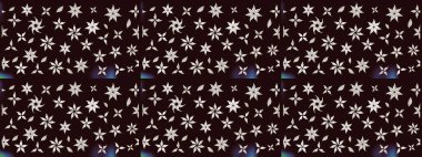 Raster düz çiçek çizim deseni. Hediye ambalaj kağıdı, tebrik kartları, posterler ve pankart tasarımı. Kahverengi renkte çiçekler.