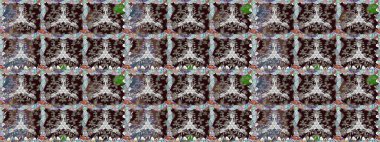 Kahverengi renkli güzel bir tekstil. Çiçeklerle suluboya desenli çiçek deseni. Raster illüstrasyonu.