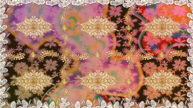 Antika altın tekrarlanabilir duvar kağıdı. Kahverengi renklerde altın element. Barok tarzında altın çiçek süsü. Damask arkaplanı tekrarlayan kusursuz desen.