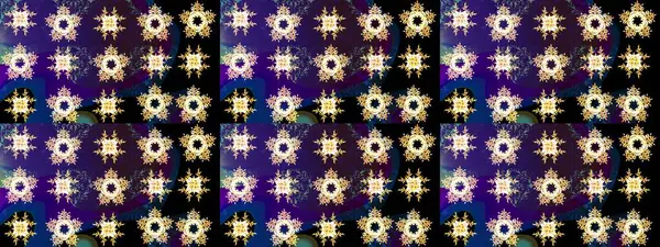 Mavi, siyah ve kahverengi kar taneleri. Renkler. Raster illüstrasyonu. Kar tanelerinin soyut arkaplanı olan şirin bir Noel arkaplanı. Noel ve Yeni Yıl moda baskıları için tatil tasarımı.