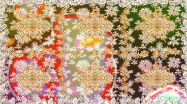 Kusursuz klasik raster altın desenli. Bej renklerde, altın elementlerle kusursuz desen. Geleneksel oryantasyon süsü. Klasik klasik klasik arka plan. Raster illüstrasyonu.