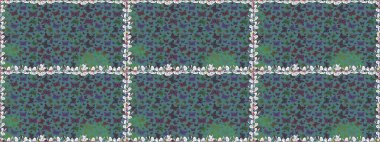 Egzotik hayvanlar. Kusursuz. Raster illüstrasyonu. Kumaş, kağıt, ambalaj kâğıdı ve duvar kağıdı tasarımı için harika bir arka plan. Mavi ve gri kelebekler.