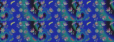 Raster sevimli kar taneleri renkli arka plan üzerinde. Raster resim. Raster kar taneleri desen.