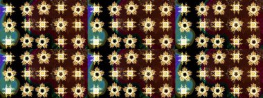 Renkli elementlerle Raster ilginç desen.