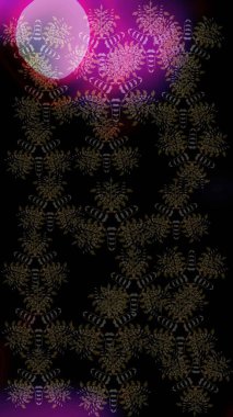 Siyah, gri ve kahverengi renkli kristal kar taneleri. Raster illüstrasyonu.