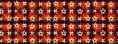 Renkli kristal kar tanesi. Raster illüstrasyonu.