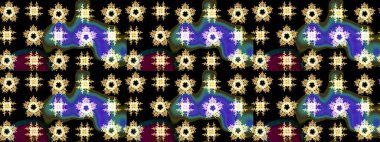 Noel ve yeni yıl moda baskıları için tatil tasarımı. Siyah, kahverengi ve mavi renkler. Kar tanelerinin soyut arkaplanlı Noel şablonu. Raster illüstrasyonu.