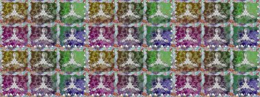 Güzel suluboya çiçekler, parlak resimler, ilham verici çiçek desenli kusursuz bir arka plan. Raster..