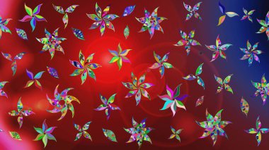 Küçük bir çiçekte eskiz deseni. Raster illüstrasyonu. Hoş bir çiçek geçmişi var. Güzel kumaş deseni.