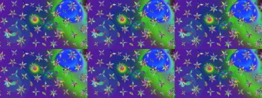 Poster ya da kapak için arka plan. Şirin, zarif çiçekler Raster illüstrasyonu. Tekstil için figür. Yapraklı çizim şekli. Davetiye ve kartpostal tasarımı için dekoratif çiçek unsurları.