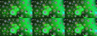 Raster illüstrasyonu. Yeşil renklerde. Anti-stres için Raster soyut şablon sayfası.