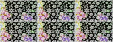 Siyah ve nötr renklerde çiçeklerle kusursuz çiçek deseni. Suluboya tarzında siyah ve nötr renkler üzerine çiçekler.