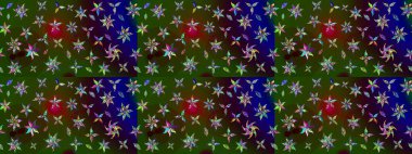 Çiçekli çizim şekli. Renkli Bahar Teması eskiz kalıbı. Düz Çiçek Elementleri Tasarımı. Yeşil renkte çiçekler.