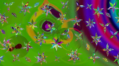 Botanik çizim kalıbı. Organik elementler. Suluboya etkisi. Raster deseni.