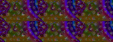 Raster - stok. Kahverengi çiçekli eskiz deseni, suluboya çiçek deseni, sevimli çiçek, duvar kağıdı, kart veya kumaş için fayanslı.