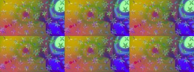 Yeşil renkli çiçekler. Yumuşak, bahar çiçekli arka plan. Raster çiçek desenli ve çiçekli..