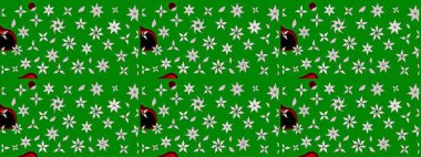 Yeşil renkli çiçekler. Düz Çiçek Elementleri Tasarımı. Güzel çiçek deseni. Renkli Bahar Teması çizim şablonu.