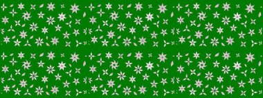 Çiçek desenli eskiz, yaz çiçekleri. Yeşil renkli çiçekler. Renkli Bahar Teması eskiz kalıbı. Düz Çiçek Elementleri Tasarımı.