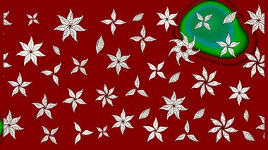 Çiçekler, dallar, bitkiler ve çiçekler. Güzel kumaş deseni. Raster illüstrasyonu. El çizimi.