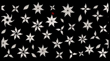 Çiçek tasarımı için inanılmaz bir kolaj cenneti tarzı. Çiçekli zambakların eskiz geçmişi. Parlak çiçekli kolaj çiçekleri siyah ve nötr.