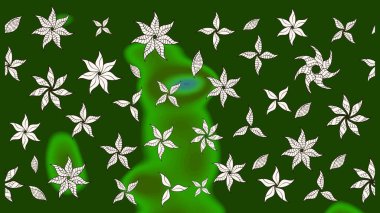 Çiçekli, yapraklı, çiçek desenli eskiz. El çizimi. Raster illüstrasyonu.