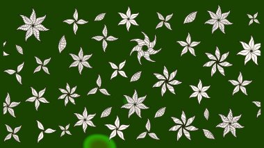 Asya tekstil tarzında. Yeşil ve nötr renklerde çiçekler. Raster illüstrasyonu. Raster illüstrasyonu. Çiçek desenini çiz.