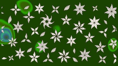 Yeşil ve nötr renklerde çiçekler. Nazikçe, güzel çiçek arkaplanı. Raster çiçek desenli ve çiçekli..