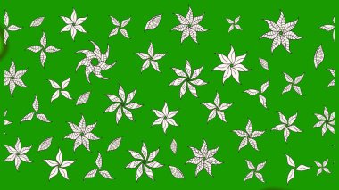 Yeşil ve nötr yeşil ve nötr. Çiçekli ipek eşarp. 1950-1960 motifleri. Retro tekstil tasarım koleksiyonu. El çizimi çiçek elementleri ile soyut çizim raster deseni.