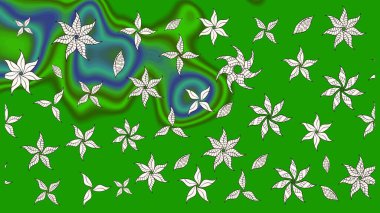 Güzel karalamalı çiçek desenli çizim. Güzel kumaş deseni. Küçük çiçekteki sevimli çiçek deseni. Raster illüstrasyonu.