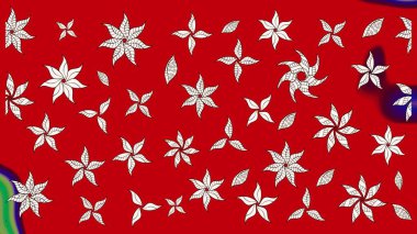 Çiçekli eskiz deseni. Suluboya çizimi. El çizimi. Kırmızı ve nötr renkte çiçekler.