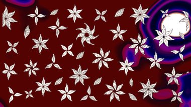 Raster illüstrasyonu. Küçük çiçekteki sevimli çiçek deseni. Güzel kumaş deseni. Güzel karalamalı çiçek deseni çiz..