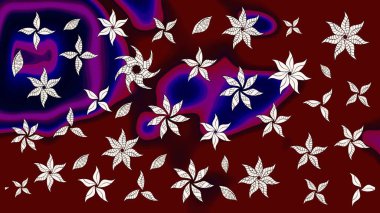 Raster illüstrasyonu. Flower eskiz arka planı. Çiçek deseni. Şatafatlı bahar bahçesi dokusu.