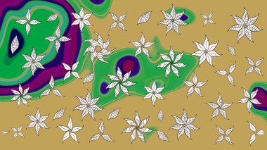 Çiçek arkaplan. Çizim raster deseni. Güzel kumaş deseni.