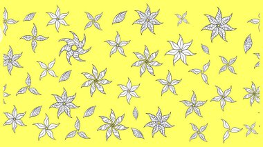 Raster. Kumaş, tekstil, duvar kağıdı baskısı için. Tomurcukları çiçek olan sevimli bir çiçek deseni. Eski usul. Eskiz geçmişi. Raster illüstrasyonu.