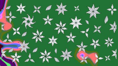 Raster. Eski usul. Raster illüstrasyonu. Kumaş, tekstil, duvar kağıdı baskısı için. Eskiz geçmişi. Tomurcukları çiçekli sevimli çiçek deseni..