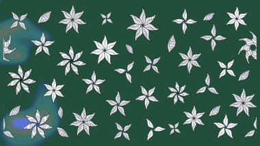 Parmak izi, kumaş, duvar kâğıdı, tekstil için raster dokusu. Renkli grunge soyut arka planda yakut yeşil ve nötr çiçeklerle gelişir. Nakış desenli çiçek deseni..