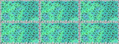 Raster geleneksel halk güzel dekoru mavi ve yeşil arka plan elbise tasarımı için. Sevimli moda kelebekler.