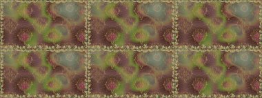 El çizimi çiçekli, pürüzsüz bir desen. Tekstil, kumaş, ambalaj, hatıra defteri için hoş bir çiçek arkaplanı. Arkaplanda. Çocuksu tasarım.