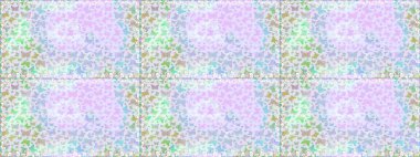 Raster illüstrasyonu. Yazdırmayı tekrarla. Sonsuz. Tarafsız, gri ve mavi suluboya kelebeklerinde şeffaf bir arkaplan deseni..