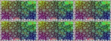 Raster düz çiçekleri pürüzsüz desen. Hediye ambalaj kağıdı, tebrik kartları, posterler ve pankart tasarımı. Yeşil renkte çiçekler.