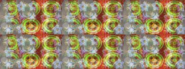 Yatak çarşafları, ceket, paket tasarımı, kumaş ve moda kavramları için tekstil baskısı. Çiçekleri, deniz kabukları, mandalaları ve suluboya efektleriyle donanma geçmişi. Çizim kalıbı etnik tasarım.