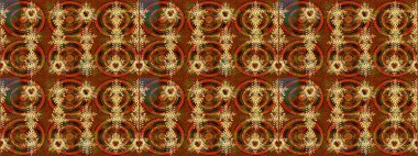 Raster kahverengi, turuncu ve sarı kar tanelerinden izole edilmiş. Raster illüstrasyonu. Kar taneleri koleksiyonu. Güzel kış süsleri..