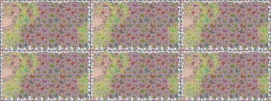 Kıyafet tarzı için tarafsız ve gri arkaplan dekorasyonu. Farklı renkte kelebeklerden kusursuz. Raster illüstrasyonu. Tasarım için Raster Kelebekleri. Fantezi renkli resimler koleksiyonu.