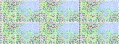 Tarafsız ve yeşil renkler üzerine bir resim. Soyut, pürüzsüz bir arkaplan. Güzel bir kumaş tasarımı. Raster kelebekleri deseni.