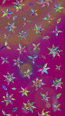 Raster güzel bir çiçek deseni çizmiş. Tatil havası. Nazik romantik baskı. Bahar mevsimi.