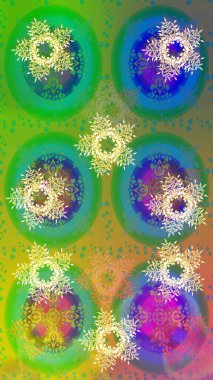 Raster kar tanesi ikonu. Düz dizayn. Kar tanesi ikonu, izole edilmiş. Renkli arka planda kar taneleri. Raster illüstrasyonu.