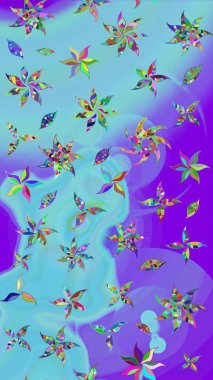 Büyük bir çiçek boyası seti. Kartlar, davetiyeler, tarih kartları ve daha fazlası için kullanılabilir. Raster şirin suluboya çiçek deseni çizimi.